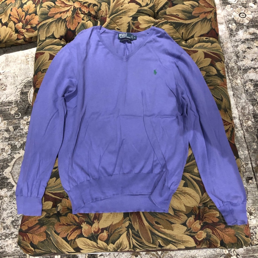 Ralph Lauren purple pima cotton sweater size L